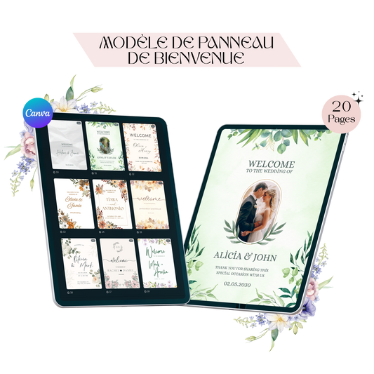 Modèle de panneau de bienvenue